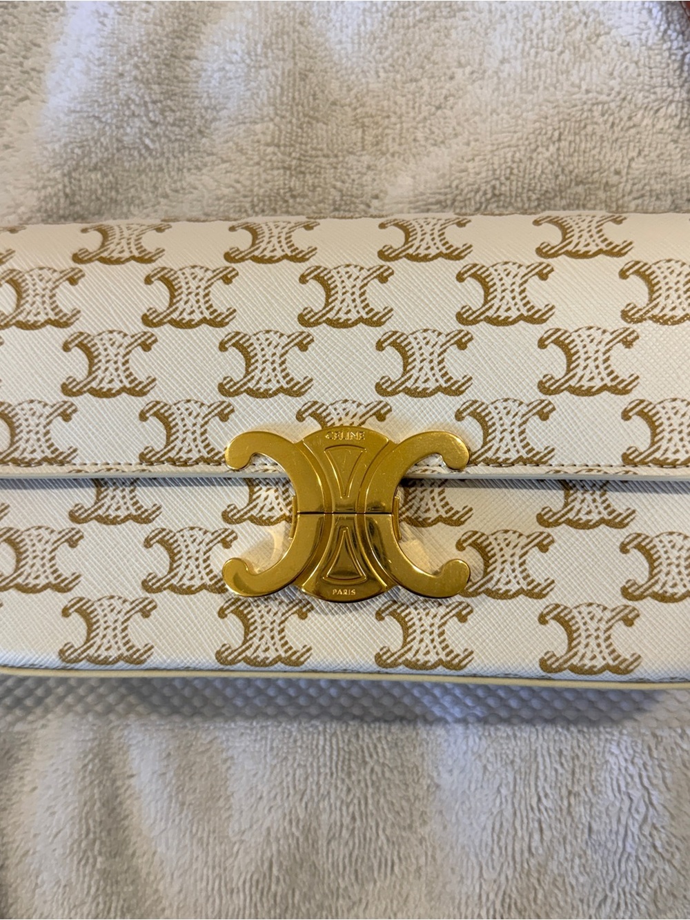 Celine Claude Shoulder Bag, Tan - Picture 3 of 16